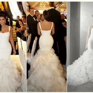 Vera Wang Mermaid Lace Detail White Wedding Dress